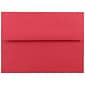 JAM Paper A6 Colored Invitation Envelopes, 4.75 x 6.5, Red Recycled, 50/Pack (67503I)
