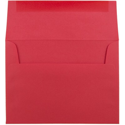 JAM Paper A6 Colored Invitation Envelopes, 4.75 x 6.5, Red Recycled, Bulk 250/Box (67503H)