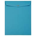 JAM Paper® 10 x 13 Open End Catalog Colored Envelopes with Clasp Closure, Blue Recycled, 10/Pack (87