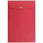 JAM Paper 6" x 9" Open End Catalog Colored Envelopes with Clasp Closure, Red Recycled, 10/Pack (87881B)