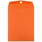 JAM Paper 10 x 13 Open End Catalog Colored Envelopes with Clasp Closure, Orange Recycled, 10/Pack