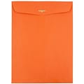 JAM Paper 10 x 13 Open End Catalog Colored Envelopes with Clasp Closure, Orange Recycled, 50/Pack (9