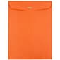 JAM Paper 10" x 13" Open End Catalog Colored Envelopes with Clasp Closure, Orange Recycled, 10/Pack (913745B)