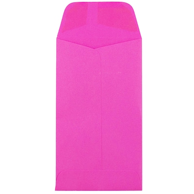 JAM Paper #5.5 Coin Business Colored Envelopes, 3.125 x 5.5, Ultra Fuchsia Pink, 50/Pack (356730545I)