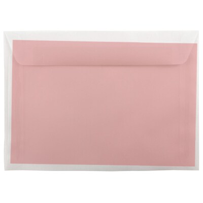 JAM Paper 7.5 x 10.5 Booklet Translucent Vellum Envelopes, Clear, 25/Pack (971830)