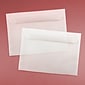 JAM Paper 7.5 x 10.5 Booklet Translucent Vellum Envelopes, Clear, 25/Pack (971830)