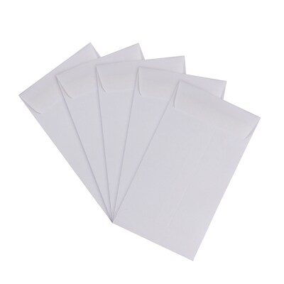 JAM Paper #6 Coin Business Envelopes, 3.375 x 6, White, 50/Pack (1623184i)