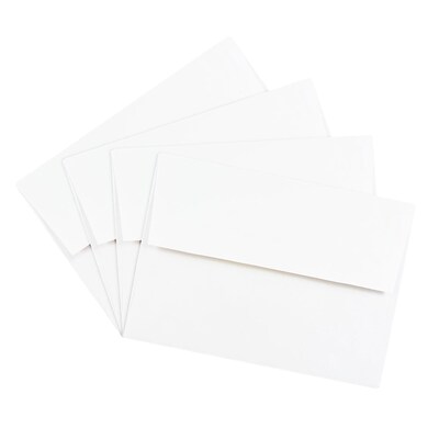 JAM Paper A7 Foil Lined Invitation Envelopes, 5.25 x 7.25, White with Gold Foil, 25/Pack (3243663)