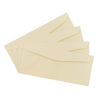 JAM Paper #10 Business Envelope, 4 1/8" x 9 1/2", Ivory, 1000/Pack (24311439)
