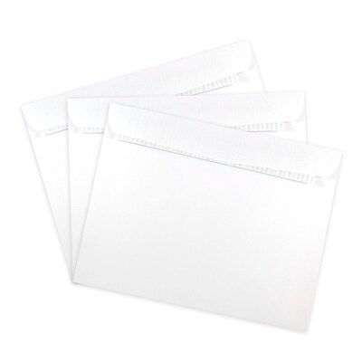 JAM Paper® 10 x 13 Booklet Envelopes with Peel and Seal Closure, White, 100/Pack (356828787D)