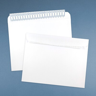 JAM Paper® 10 x 13 Booklet Envelopes with Peel and Seal Closure, White, 100/Pack (356828787D)