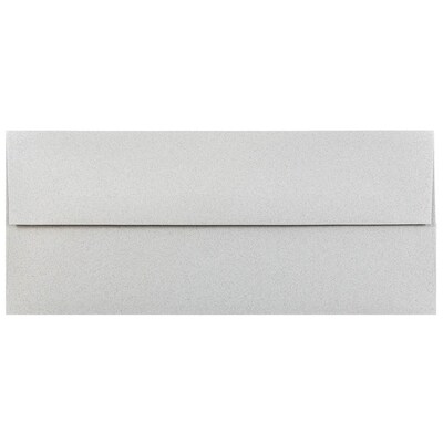 JAM Paper Open End #10 Business Envelope, 4 1/8" x 9 1/2", Granite Grey, 50/Pack (900787003I)