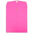 JAM Paper 10 x 13 Open End Catalog Colored Envelopes with Clasp Closure, Ultra Fuchsia Pink, 25/Pack