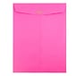JAM Paper® 10 x 13 Open End Catalog Colored Envelopes with Clasp Closure, Ultra Fuchsia Pink, 10/Pac