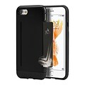 Insten Hard Hybrid TPU Cover Case w/card holder For Apple iPhone 7 - Black