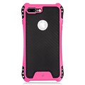 Insten Slim Dual Layer Hybrid PC/TPU Rubber Case Cover for Apple iPhone 7 Plus/ 8 Plus, Black/Hot Pink