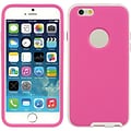 Insten Hard Dual Layer TPU Cover Case For Apple iPhone 6 / 6s - Hot Pink/White