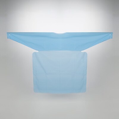 TIDIShield AAMI Level 2 Medical Polyethylene Protective Gowns, Universal Size, Blue, 75/Carton (8576A)