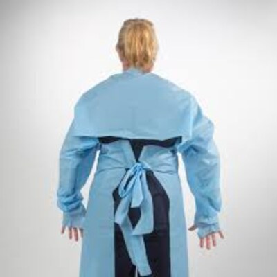 TIDIShield AAMI Level 2 Medical Polyethylene Protective Gowns, Universal Size, Blue, 75/Carton (8576A)
