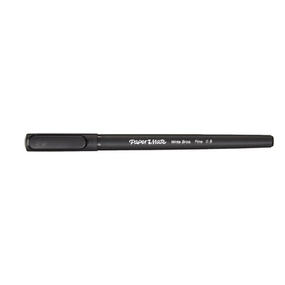 Paper Mate Write Bros. Ballpoint Pen, Fine Point, Black Ink, Dozen (33811)