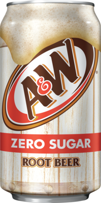 A&W Zero Sugar Root Beer Soda, 12 oz., 24/Carton (10000853)