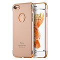 Insten Rubber Cover Case For Apple iPhone 7 - Rose Gold/Clear