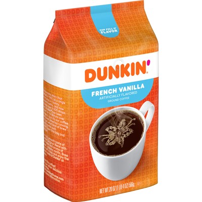 Dunkin' French Vanilla Ground Coffee, Medium Roast (00680)