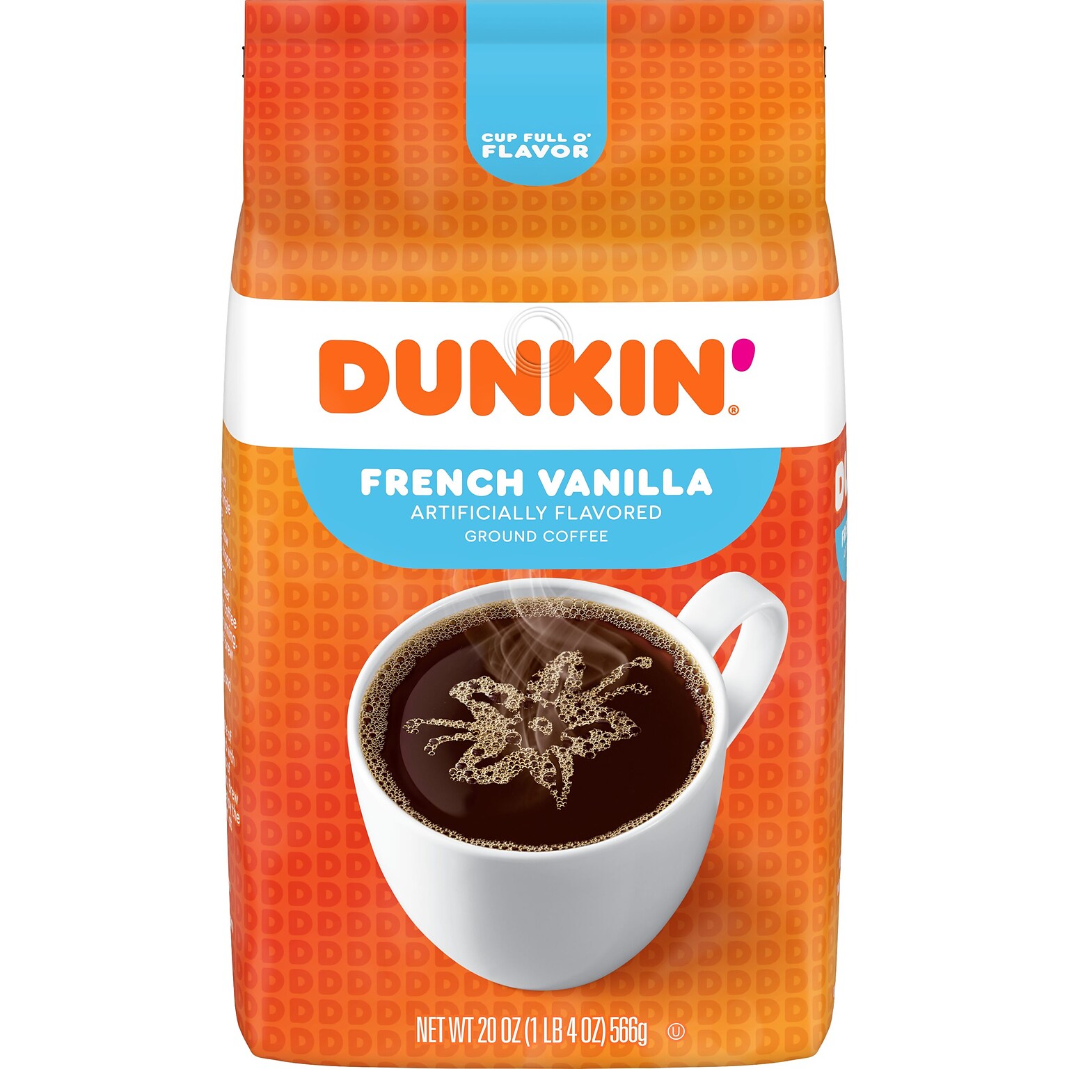 Dunkin French Vanilla Ground Coffee, Medium Roast (00680)