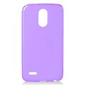Insten Frosted TPU Rubber Candy Skin Gel Ultra Thin Back Case Cover For LG Stylo 3 - Purple