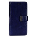 Insten Leather Wallet Case with Card slot & Photo Display For iPhone 6s Plus / 6 Plus - Dark Blue