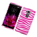 Insten Zebra Hard Case Cover For LG G Flex 2 - Pink/White