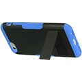 Insten Hard Dual Layer Rubber Coated Silicone Cover Case w/stand for Apple iPhone 6 / 6s - Blue