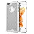 Insten Mesh Airy PC Snap On Cover Hard Snap On Back Cover Case For Apple iPhone 7 Plus - Silver