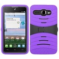 Insten Wave Symbiosis Rubber Hybrid Hard Shockproof Cover Case with Stand For Alcatel One Touch Snap LTE - Purple/Black