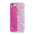 Insten Hard Diamond Cover Case For Apple iPhone 5C - Hot Pink/Silver