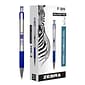 Zebra F-301 Retractable Ballpoint Pen, Fine Point, 0.7mm, Blue Ink, Dozen (27120)