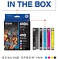 Epson T410XL/T410 Black High Yield and Cyan/Magenta/Yellow/Photo Black Standard Yield Ink Cartridge, 5/Pack (T410XLBCS)