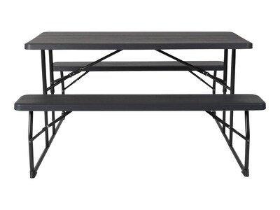 Flash Furniture Insta-Fold Folding Table, 53.94 x 58.27, Black/Gray (RBEBB1470FD)