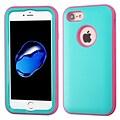 Insten Verge Hard Hybrid Rubber Silicone Cover Case For Apple iPhone 7 - Teal/Pink