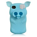 Insten High-End Pig Design Silicone Skin Back Gel Soft Case Cover For Apple iPhone 4 / 4S - Blue