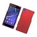 Insten Hard Rubber Case For Sony Xperia Z2 - Red
