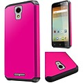 Insten Hard Hybrid Rugged Shockproof Rubber Silicone Case For Alcatel One Touch Elevate - Hot Pink/Black