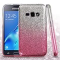 Insten Hard Dual Layer Glitter TPU Case For Samsung Galaxy Amp 2 / Express 3 / J1 (2016) - Pink