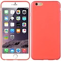 Insten Crystal Skin Tinted TPU Rubber Gel Shell Case For Apple iPhone 6s Plus / 6 Plus - Hot Pink