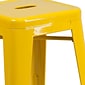 Flash Furniture Kai Industrial Galvanized Steel Counter Stool without Back, Yellow (CH3132024YL)