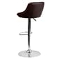 Flash Furniture Contemporary Vinyl Barstool, Adjustable Height, Brown (CH82028ABRN)