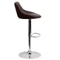 Flash Furniture Contemporary Vinyl Barstool, Adjustable Height, Brown (CH82028ABRN)
