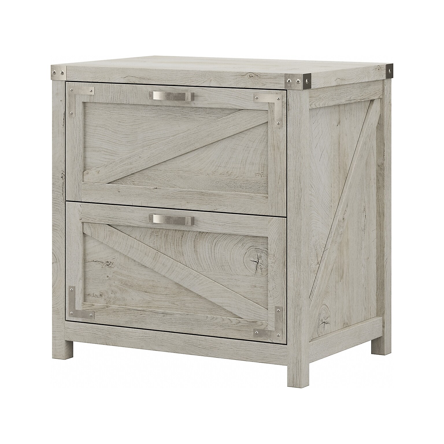 kathy ireland® Home by Bush Furniture 2-Drawer Lateral File Cabinet, Letter/Legal, Cottage White, 29 (CGF129CWH-03)
