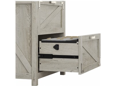 kathy ireland® Home by Bush Furniture 2-Drawer Lateral File Cabinet, Letter/Legal, Cottage White, 29" (CGF129CWH-03)