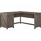 kathy ireland® Home by Bush Furniture Cottage Grove 60" L-Shaped Desk with Drawer, Restored Gray (CGD160RTG-03)